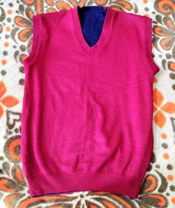 Double Sided Vintage V-Neck Sweater Vest