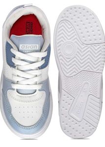 Asian White &amp; Blue Sneakers