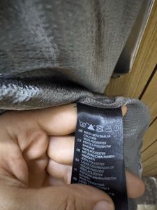H&amp;M. Metallic Dress With Tie Up At Back
