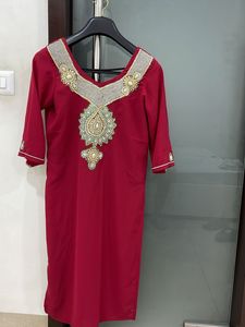 Hand Embroidery Heavy Georgette Kurta Non Trancy