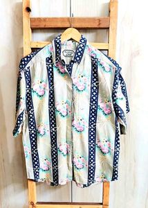 Multicolour Printed Cotton Shirt Size-42-44