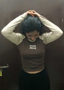 Brown Long Sleeve Top