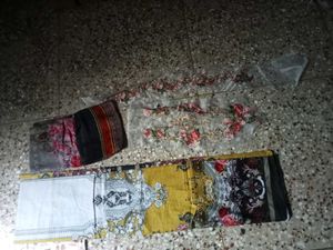 Patchwork Suit With Chiffon Dupatta