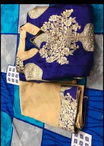 Elegant Blue &amp; Gold Kurta Set