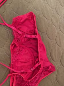 savana Red Lingerie Set bust 32 waist 28