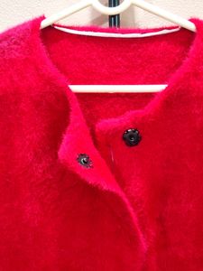 premium imported red and black striped knit cardig