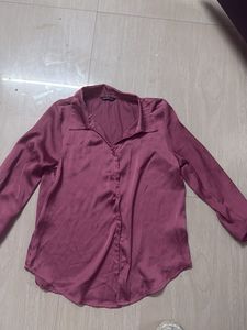 Zudio Satin Pink Shirt
