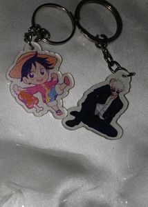 Gojo And Luffy Acrylic Double Side View Keychain