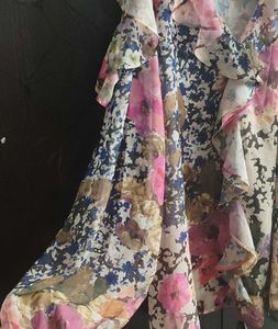 Zara Cold Shoulder Floral Top