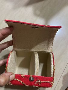 Red Embroidered Pouch