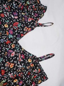 Floral Off-Shoulder Long Sleeve Top