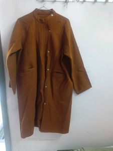 Tan Colour Overcoat For Women