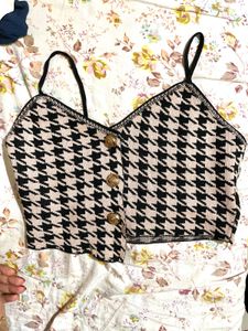 Tweeded Crop Top