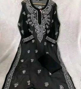 Black Embroidered Kurti