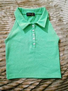 Cute Green Polo Top 🌱