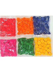 Pack of 5 Packets Pompom Wool Balls(60 Pcs.)