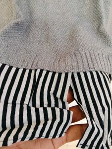Gray Layered Look Sweater