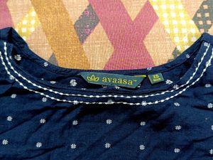 Elegant Navy Straight Blue Kurta