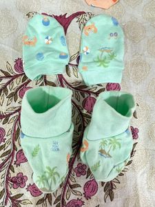 0-3 Months Baby Mittens And Booties Assorted