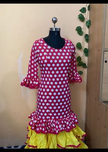 Flamenco Inspired Polka Dot Dress