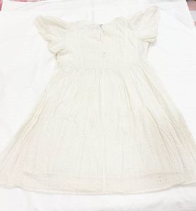 White Schiffli Dress