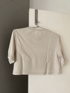 Nude Boxy Fit Crop Top