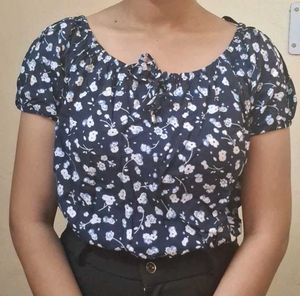 DNMX Navy Blue Top In M Size