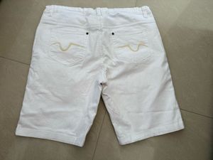 White Denim Shorts