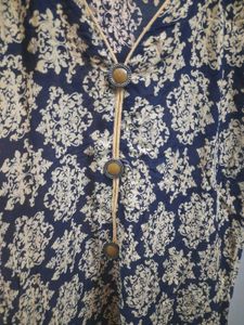 Soft Navy Blue And Sand Top