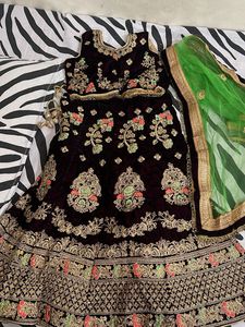 Girls Embroidered Lehenga Choli