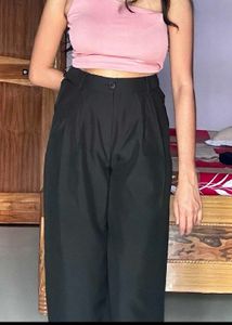 Urbanic Black Wide Leg Trousers