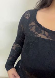 Elegant Black Lace Top