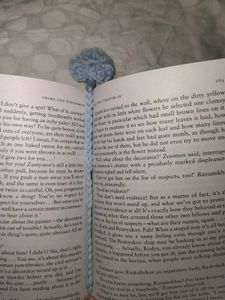 Crochet Heart Bookmark – Sky Blue