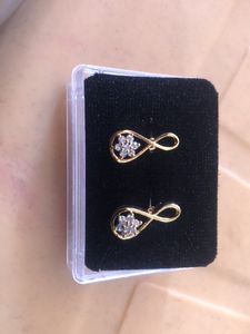 One Gram Gold Infinity Earring