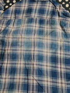 Blue Plaid Button-Down Shirt