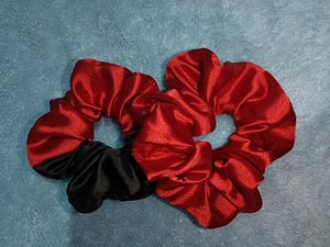 2 Pair Of Satin Scrunchies