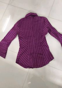 Purple Full Sleeves Shirt For Girl