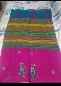 Combo Of 3 Embroidered Saree With Blouse