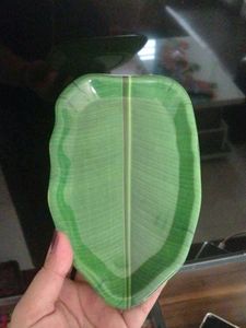 Leaf Print Decorative Plate