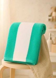 4 Colors Striped Bath Towel