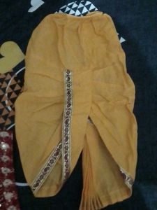 Yellow Embroidered Kurta Dhoti Set