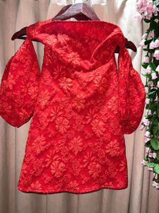 Red Off-Shoulder Dress