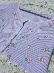 Cute Leavender Crop Top