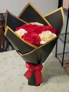 Handmade Ribbon Rose Bouquet 🎀