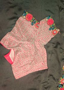Embroidered red Blouse