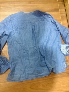 Denim Long Sleeve Top