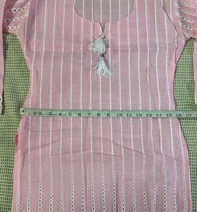 Pink Embroidered Kurta