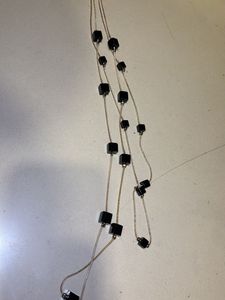 Black Cube Beaded Necklace