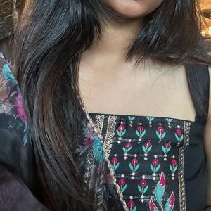 Customized Black Kurti Set