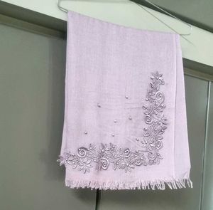 Embroidered Cotton Scarf